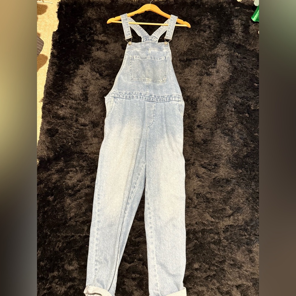 Topshop Light Blue Denim Overalls